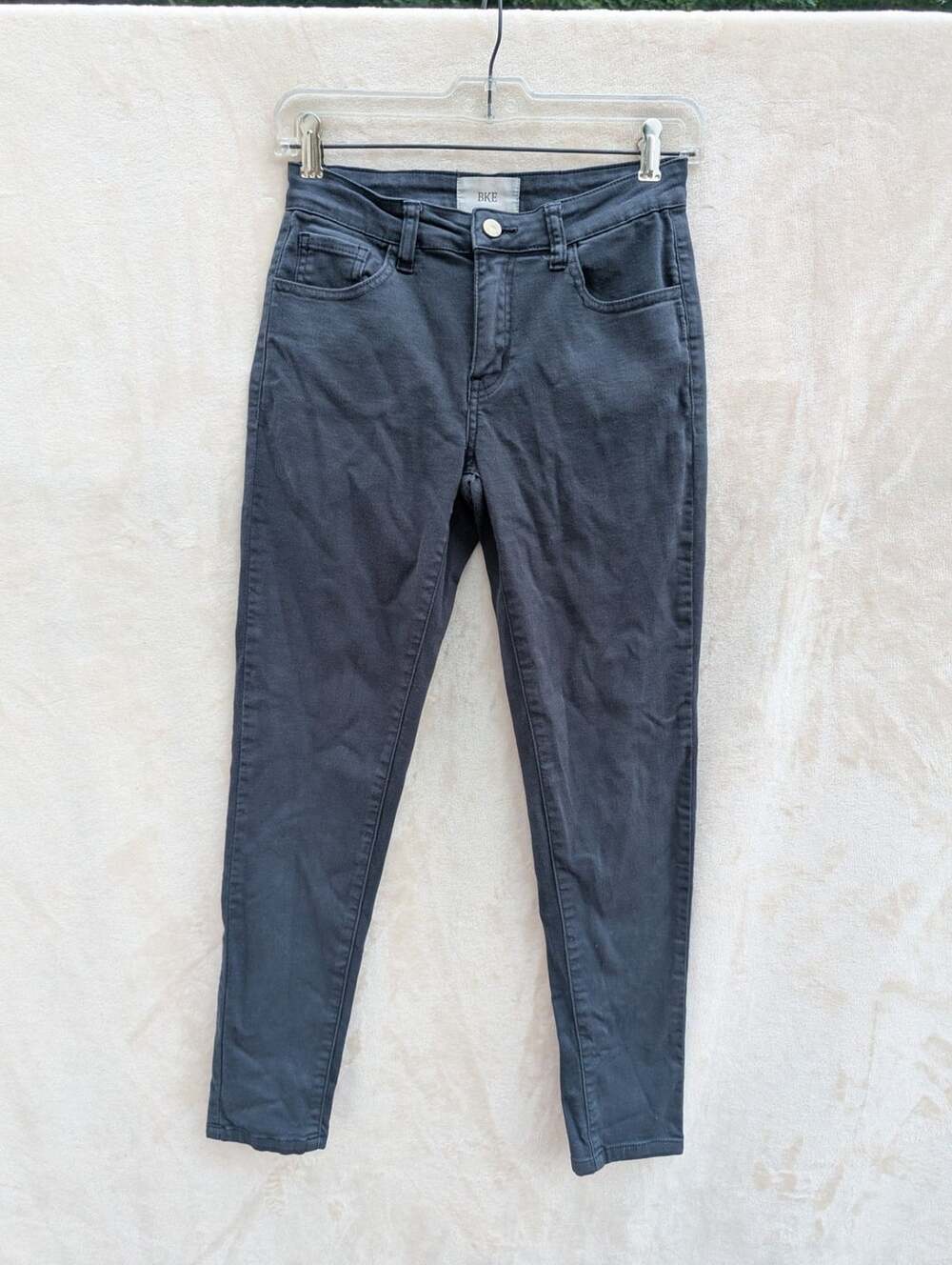 BKE Buckle Skinny Denim Jeans Womens Size 26 Black Gray Stretch